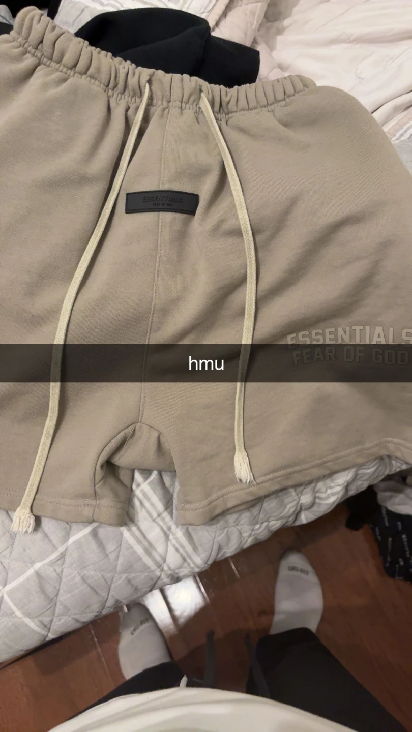 1/1 Fear of God Essentials Sweat Shorts Tan