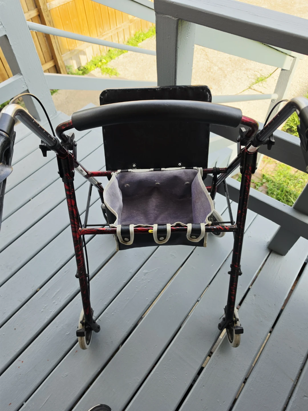 Red and Black Walker with Seat plus aluminum walker - photo 3