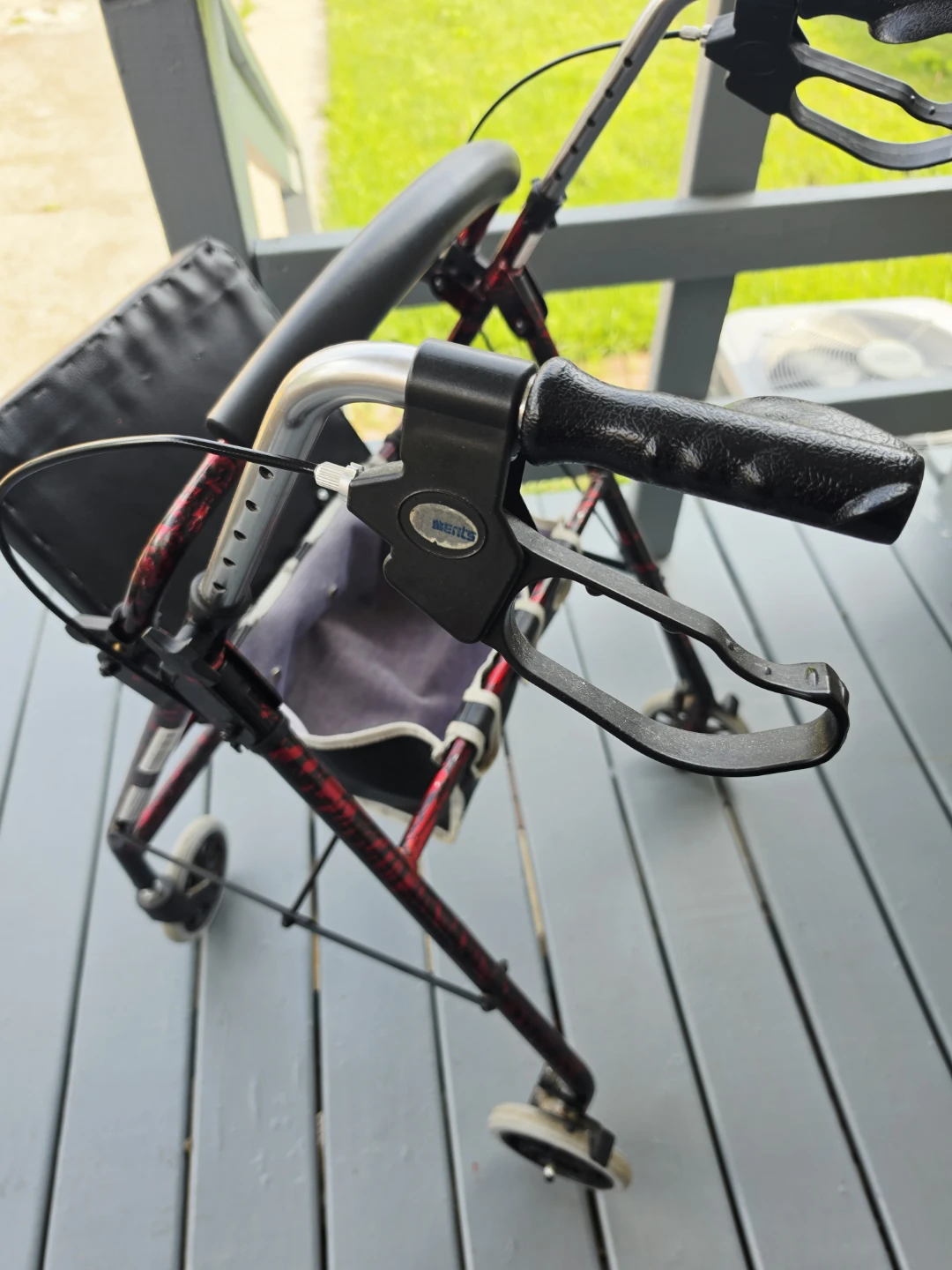 Red and Black Walker with Seat plus aluminum walker - photo 4