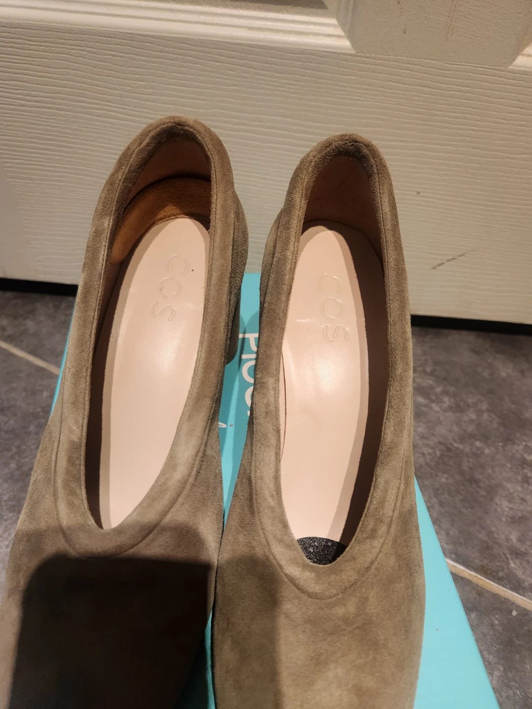 COS Suede Block Heel Shoes - Size 38 - photo 2