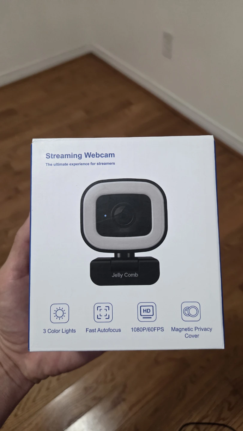 Jelly Comb W15 Streaming Webcam with Ring Light