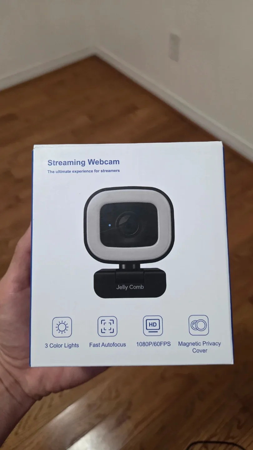 Jelly Comb W15 Streaming Webcam with Ring Light