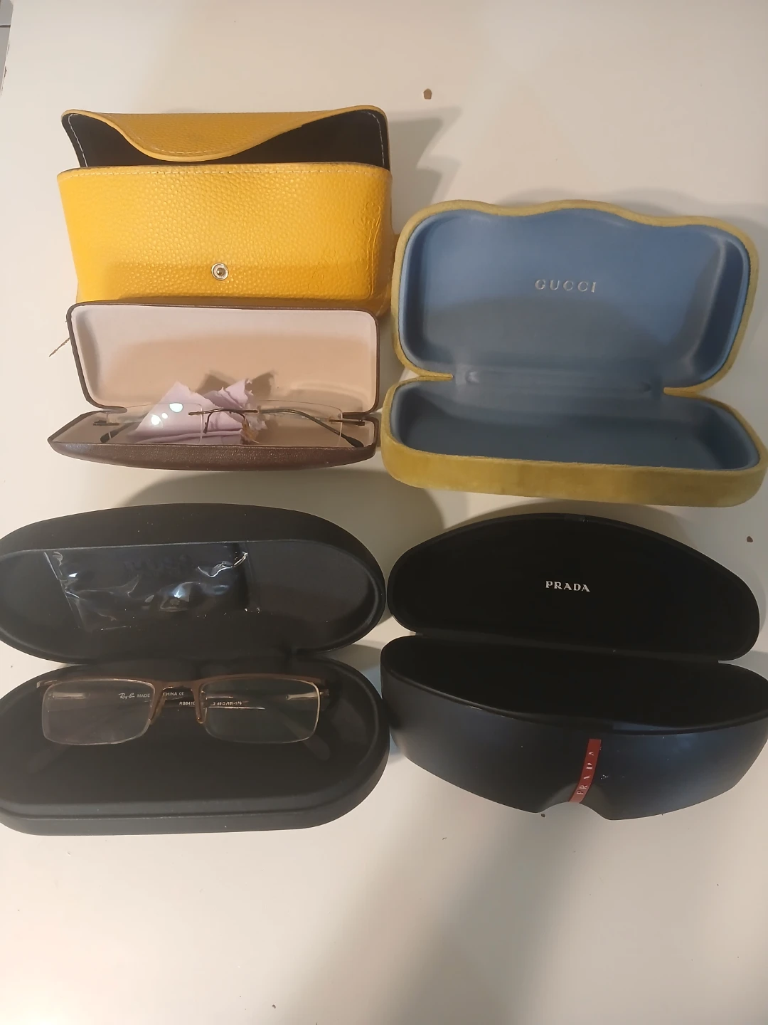 Assorted Designer Eyeglass Cases - Gucci, Prada, Hugo Boss