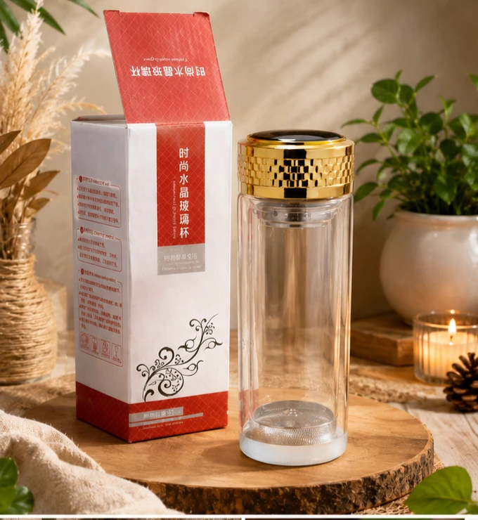 Luxury Double Wall Glass Tea Infuser Bottle Brand