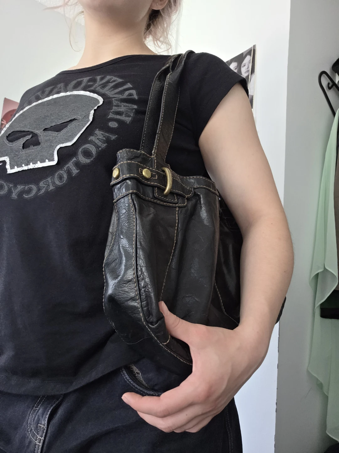 Fossil Black Leather Shoulder Bag - photo 3