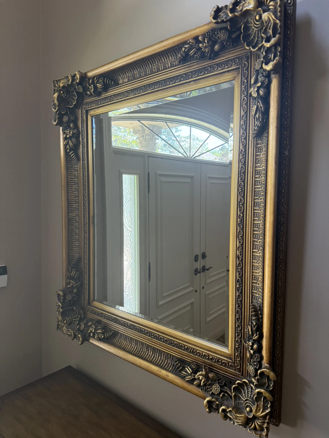Ornate Gold Framed Wall Mirror
