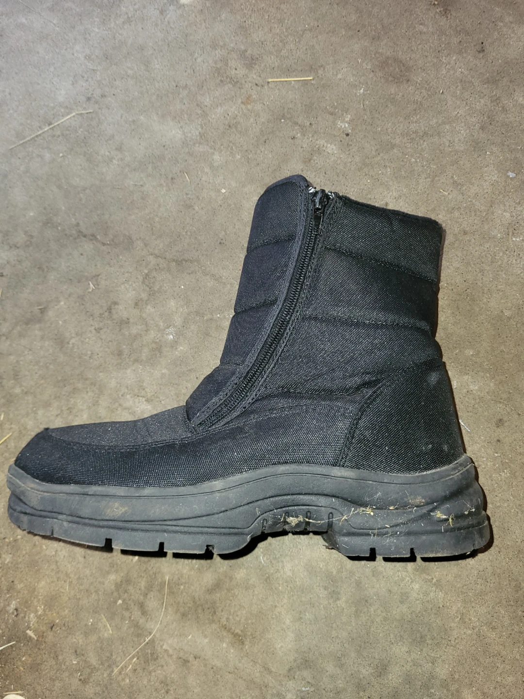 Black Puffer Winter Boots with Zipper - photo 5