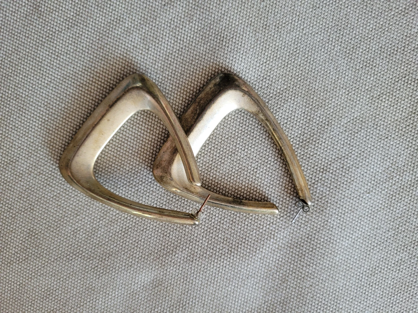Geometric Triangle Hoop Earrings