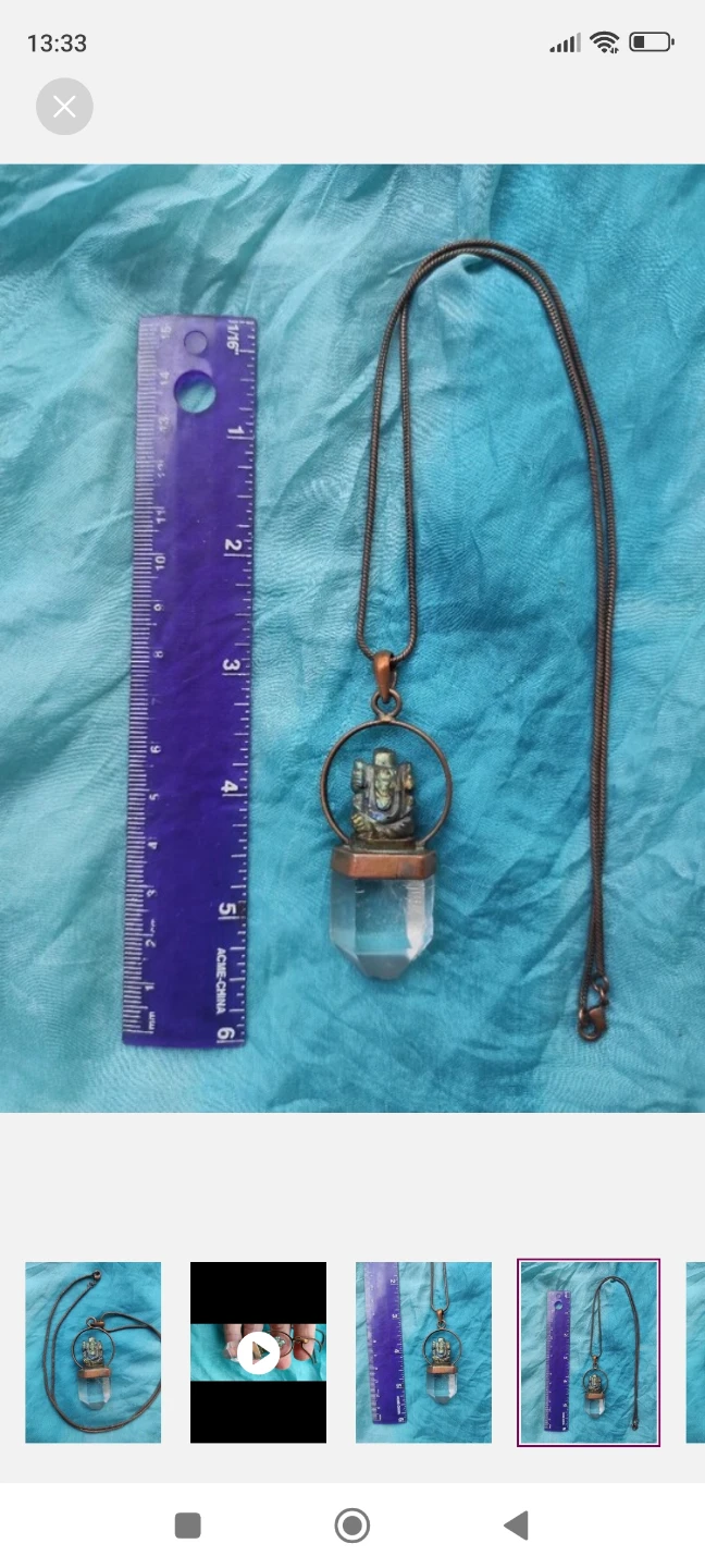 Ganesh Labradorite Copper Necklace - photo 3