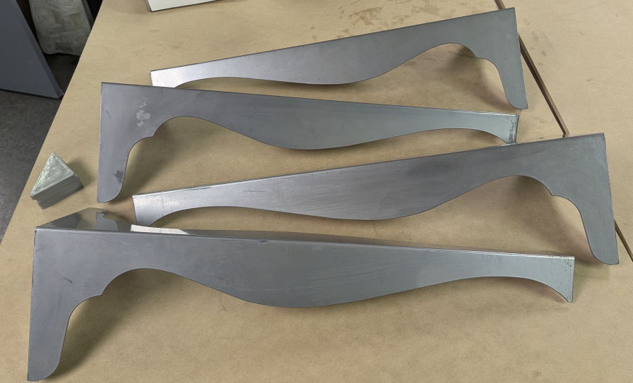 4 Ikea Vika Fintorp 20463 Metal Table Legs 27.5" - photo 2