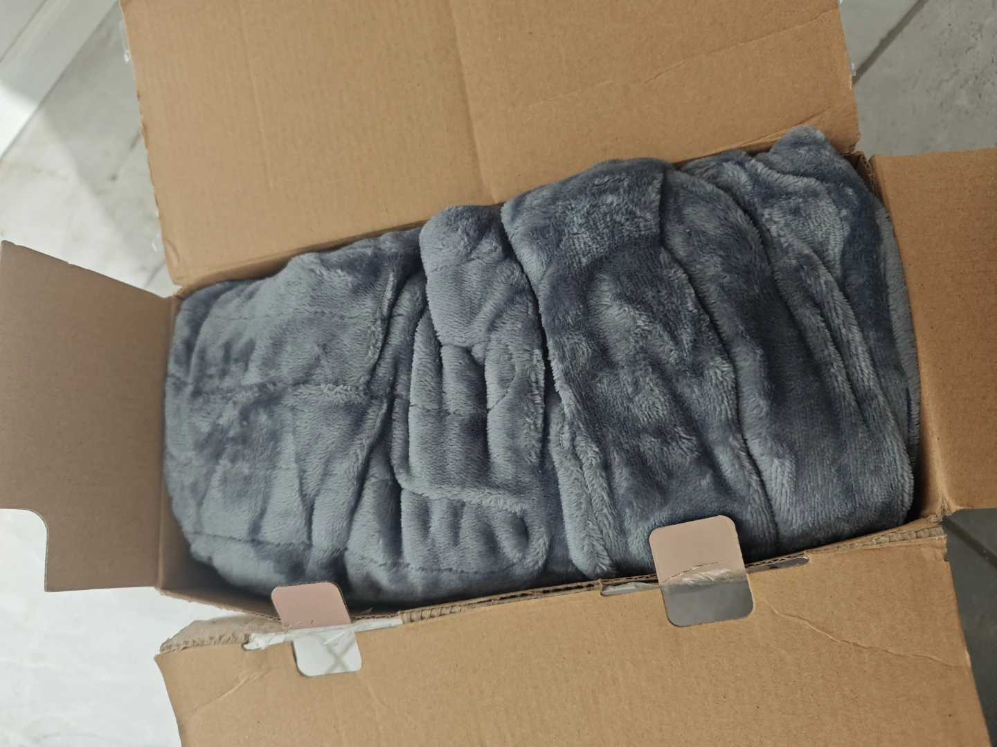 Grey Heated Blanket Throw - photo 2