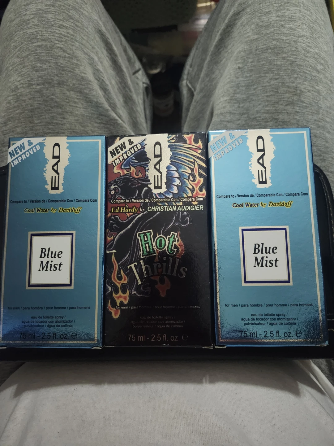 EAD Blue Mist & Hot Thrills Eau de Toilette Spray (3x 75ml)