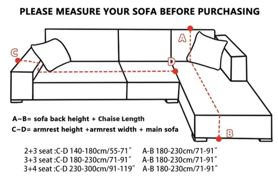 L-Shaped Sectional Sofa Cover - Burgundy - photo 2