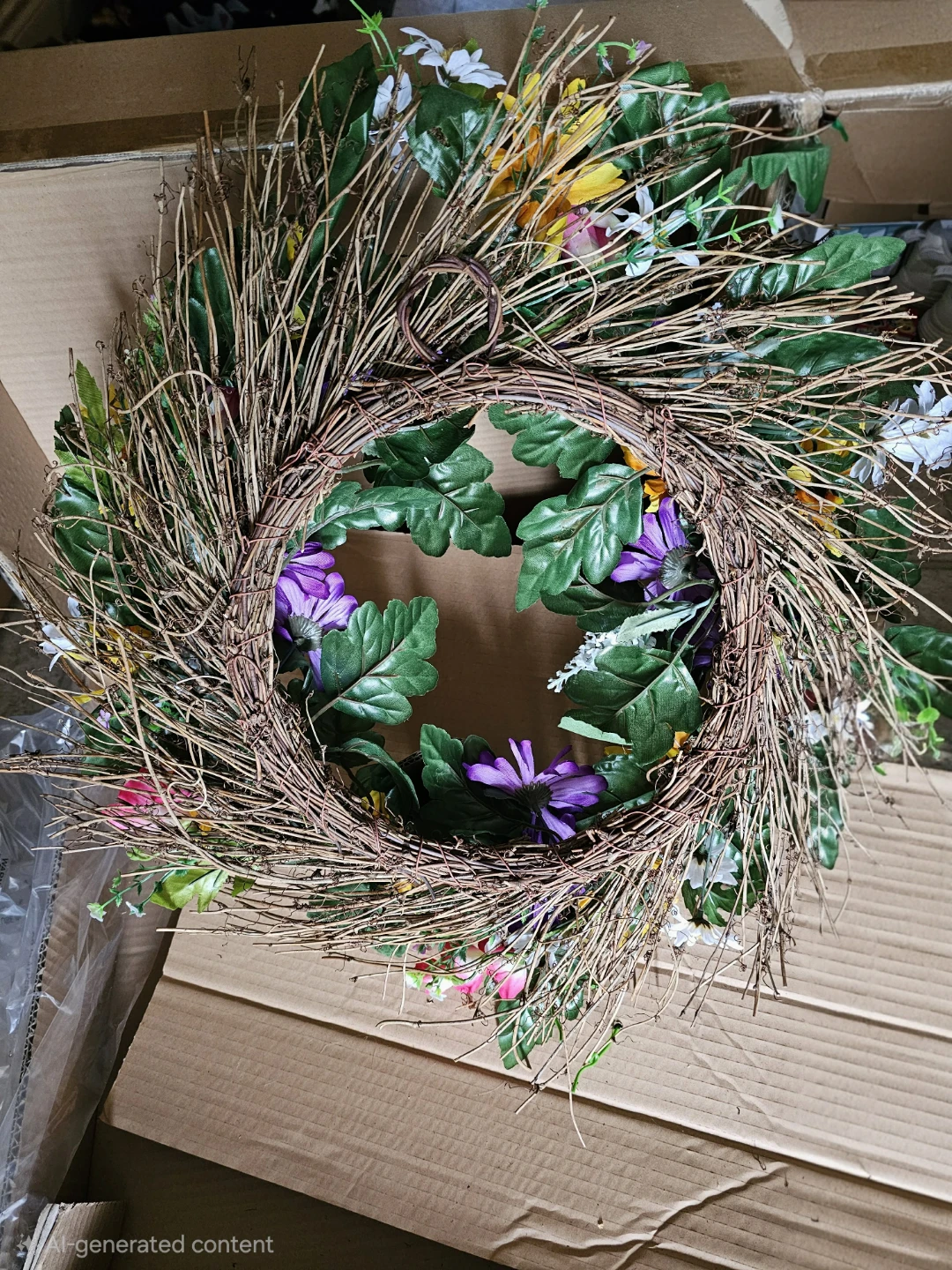 Beautiful Wildflower Wreath – Brand New in Box - photo 5