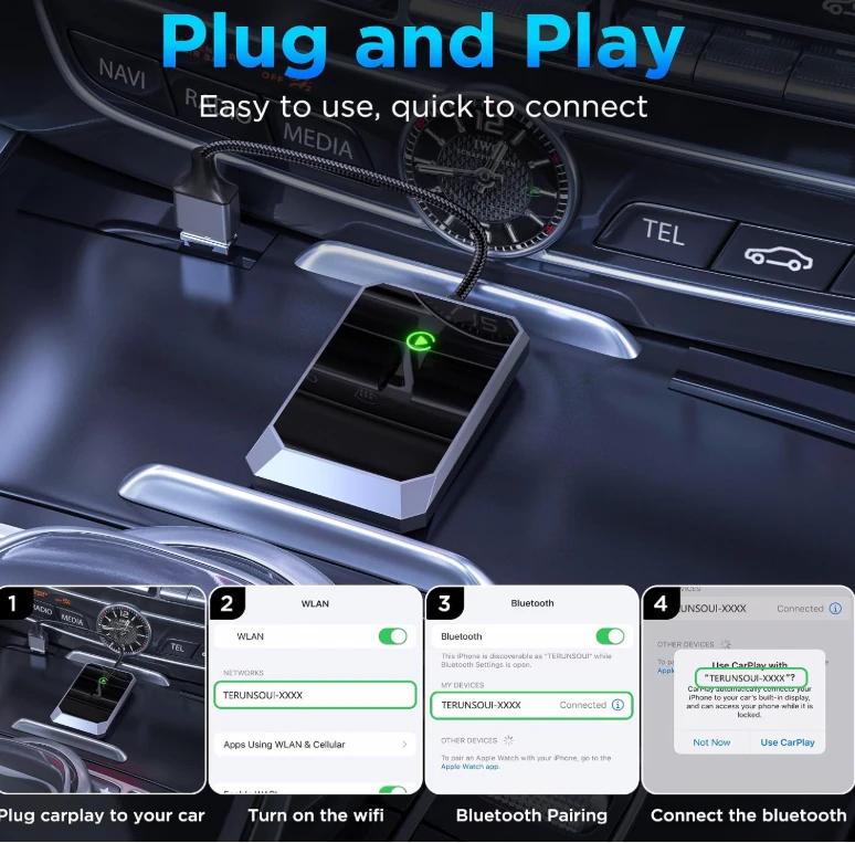 Wireless CarPlay Adapter for iPhone - photo 3
