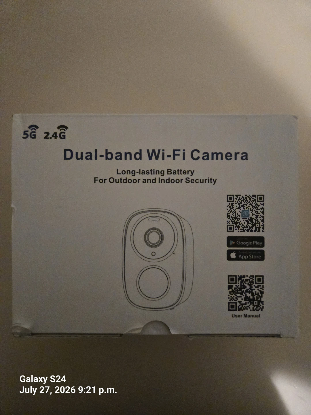 Dual-band Wi-Fi Camera for Outdoor and Indoor Security