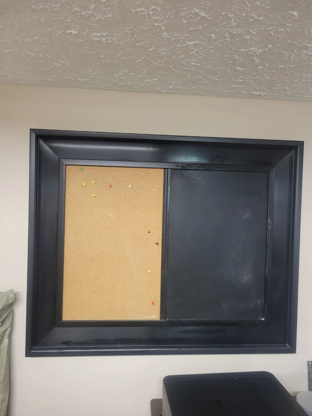 Framed Cork and Chalkboard Combo Bulletin Board