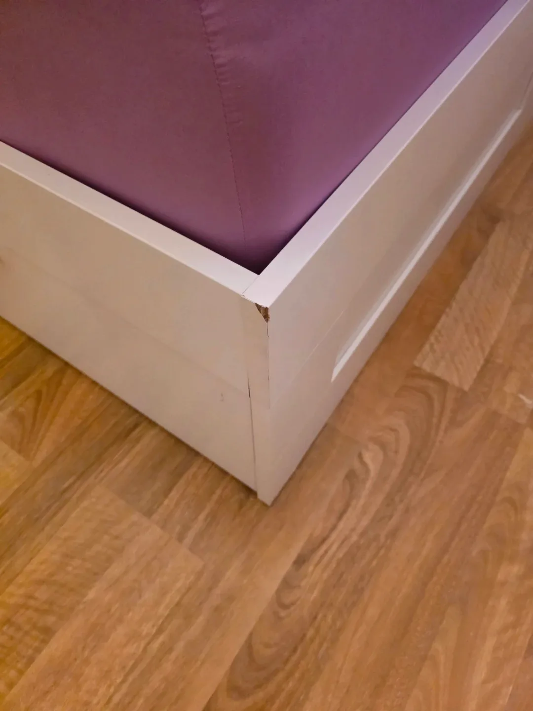 White King Size Bed Frame with Storage Drawers - photo 5