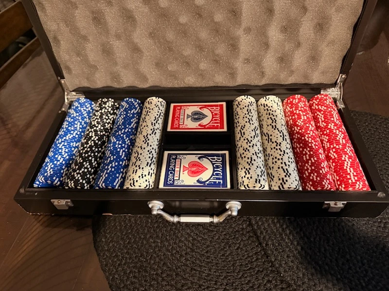 Poker Chip Set with Bicycle Playing Cards - photo 2