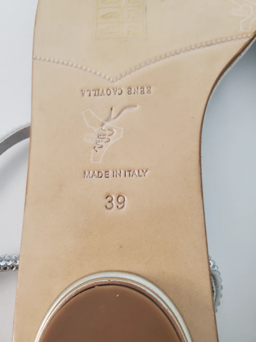 Rene Caovilla Silver Embellished Thong Sandals - photo 5