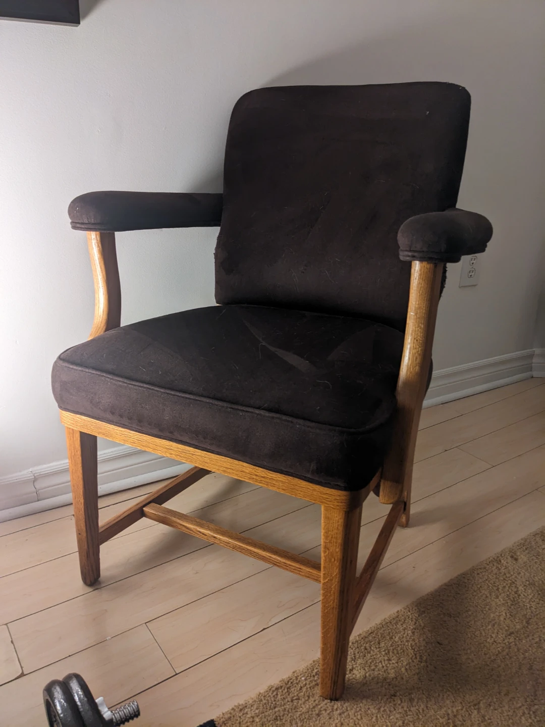 Brown Oak Armchair