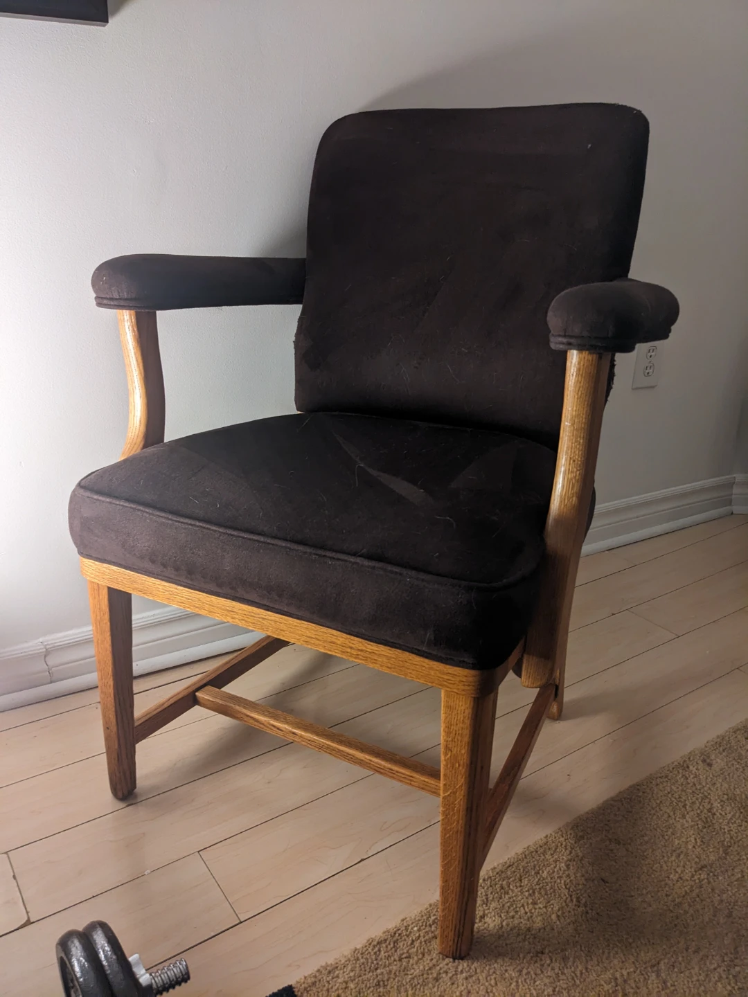 Brown Oak Armchair - photo 2