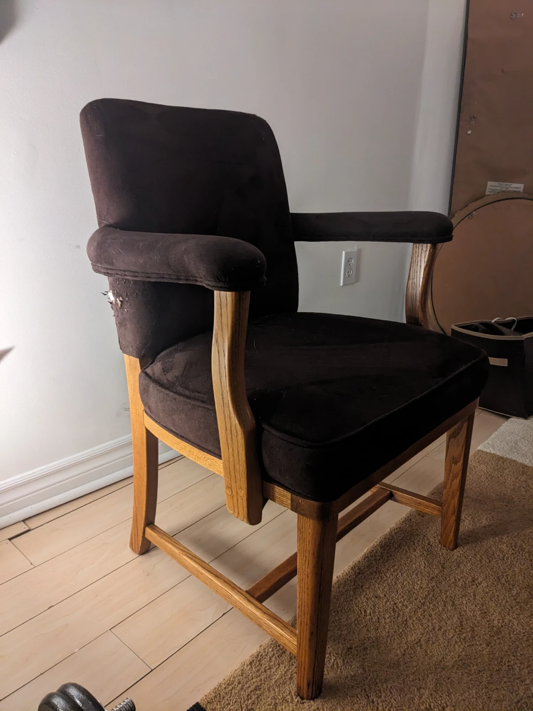 Brown Oak Armchair - photo 3