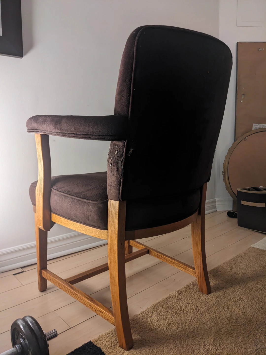 Brown Oak Armchair - photo 4