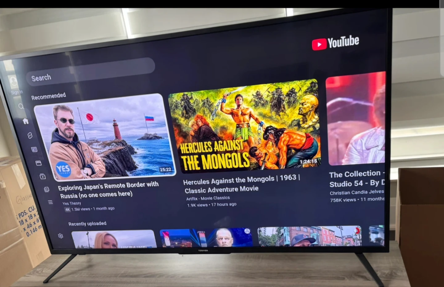 55" 4K Ultra HD Toshiba Fire TV Edition Smart TV.