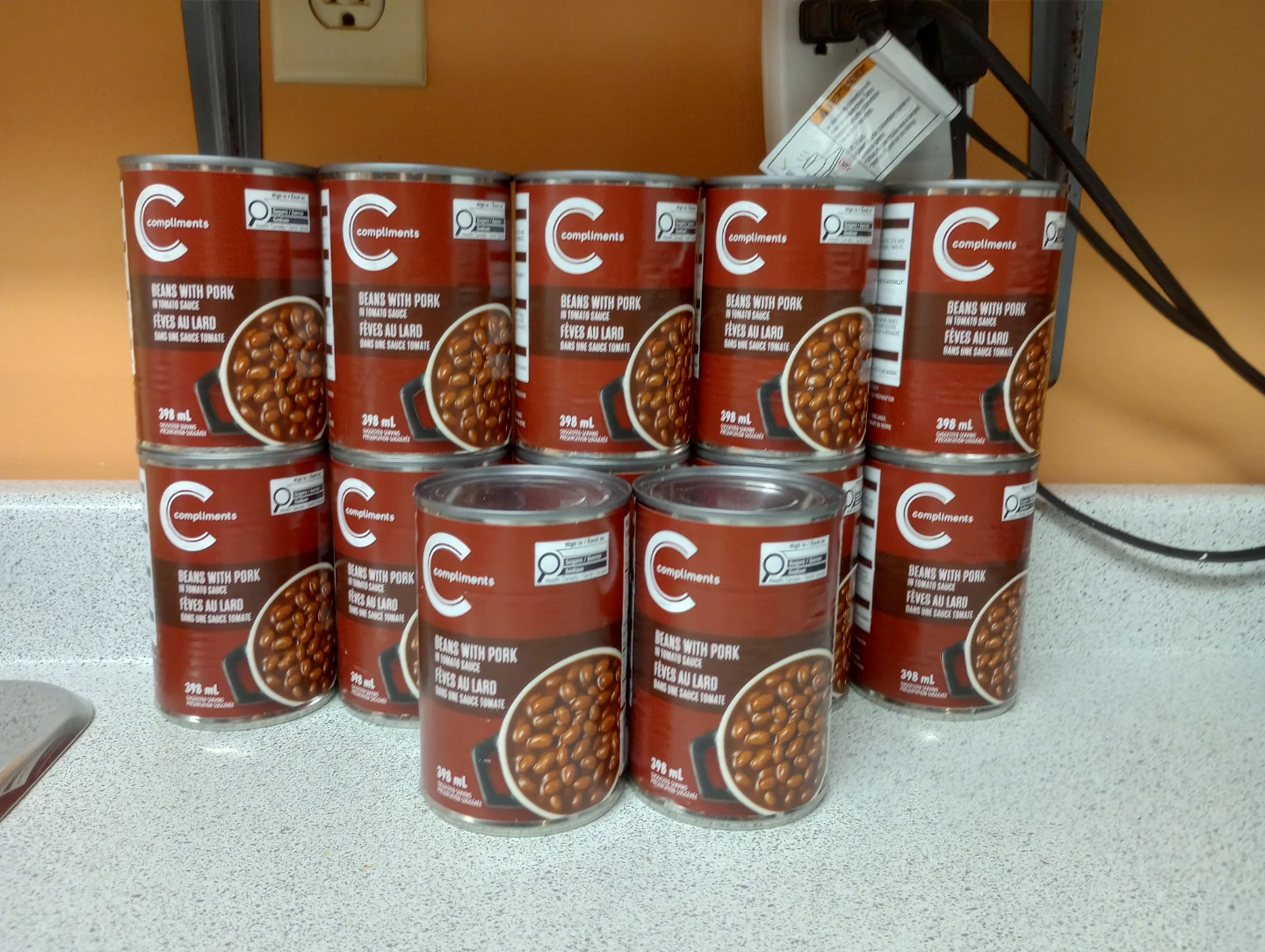 12 Cans Compliments Pork & Beans