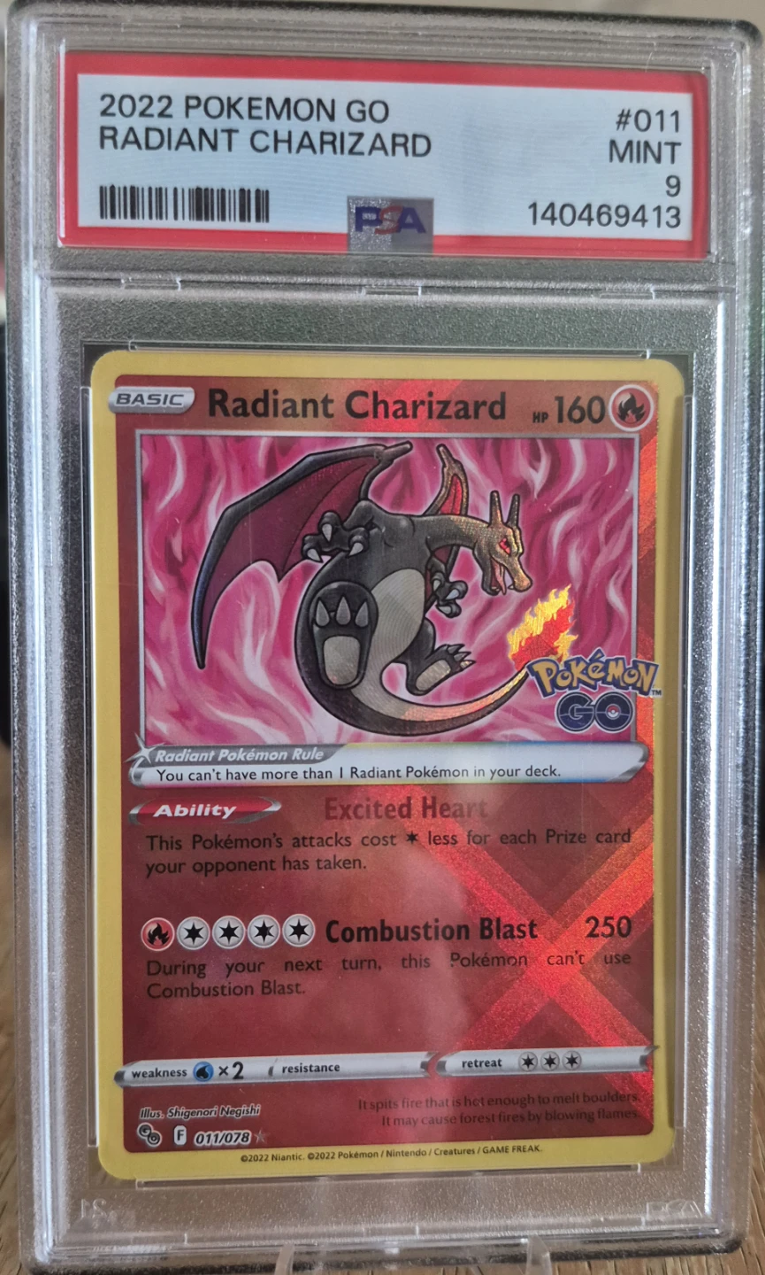PSA 9 Radiant Charizard 2022 Pokémon GO