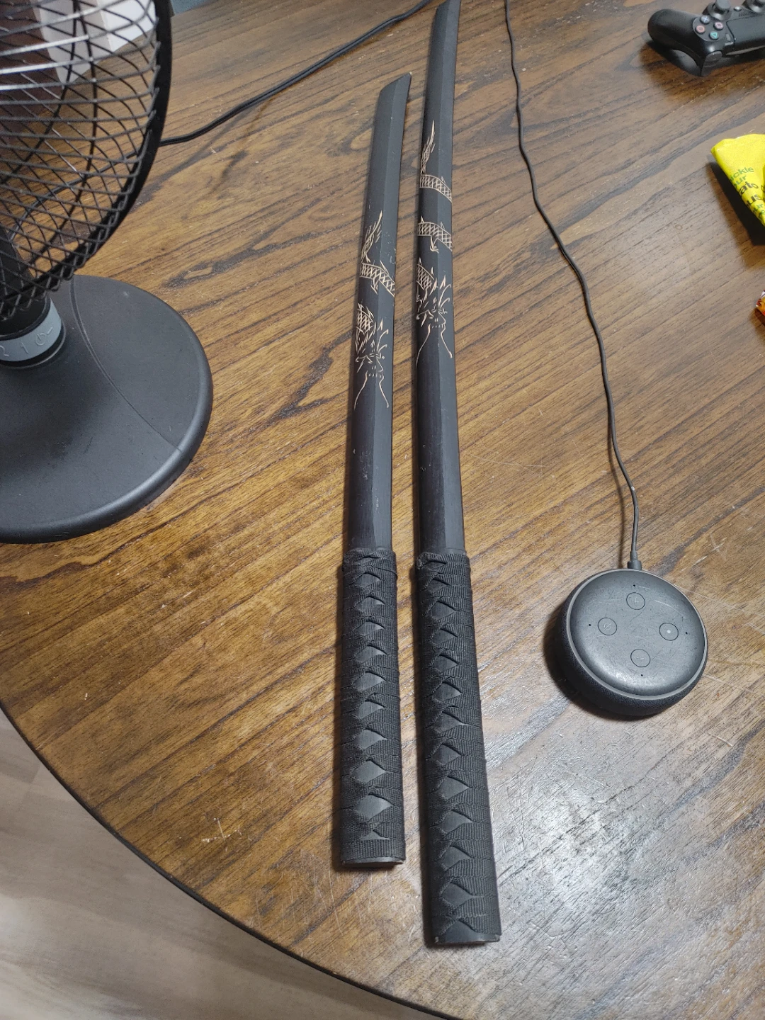 Decorative Samurai Swords with Dragon Design