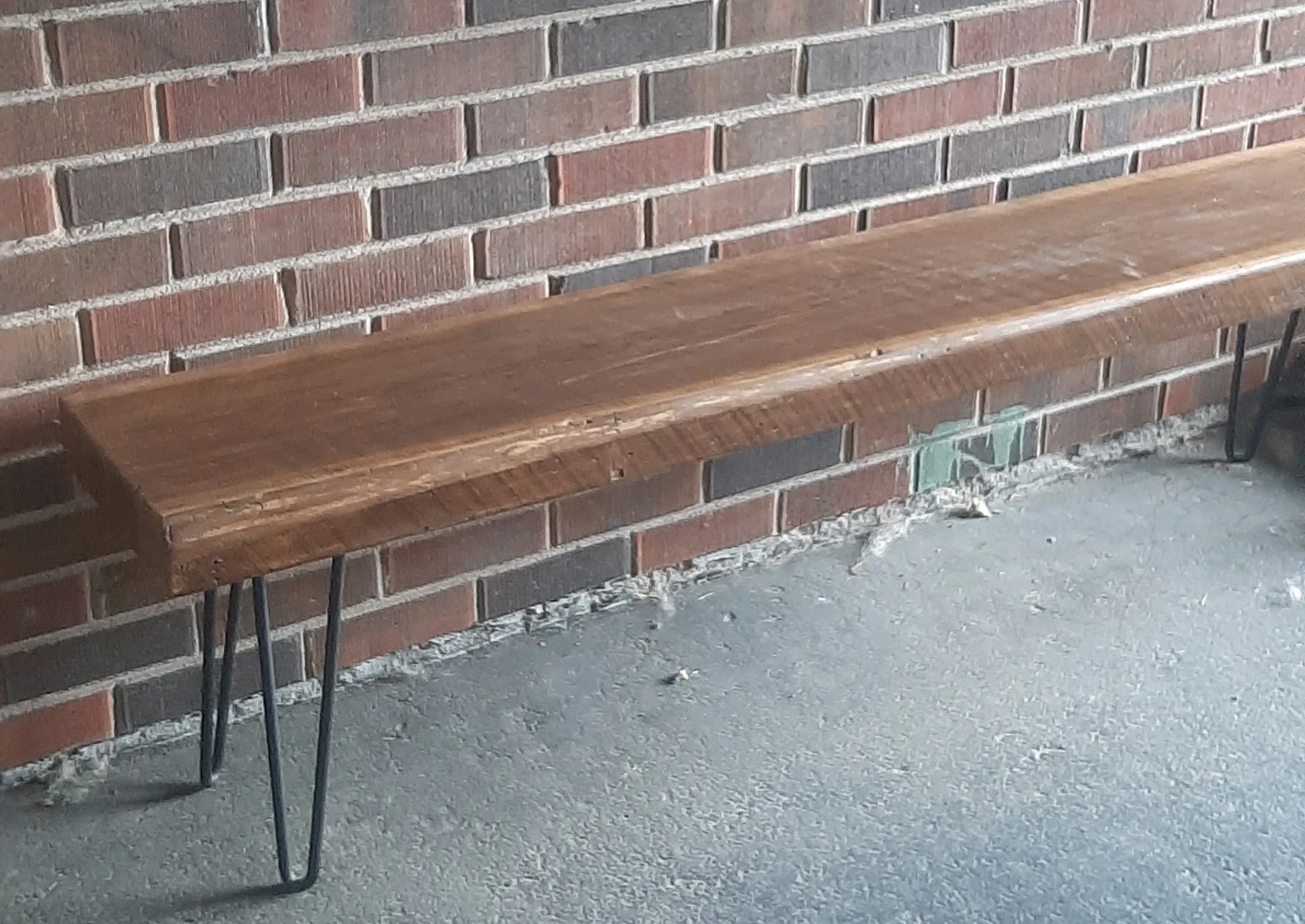 Live edge wooden Bench with Hairpin Legs