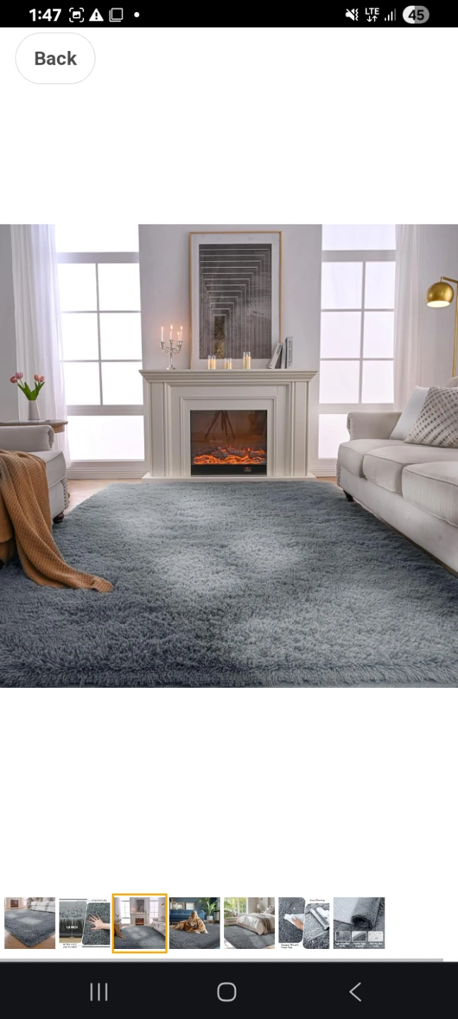 Brand new grey shag 8by10 rug