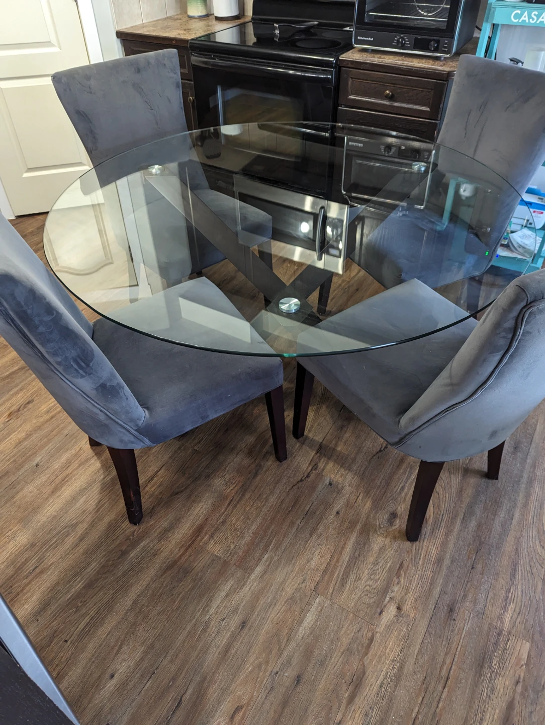 Glass Top Dining Table