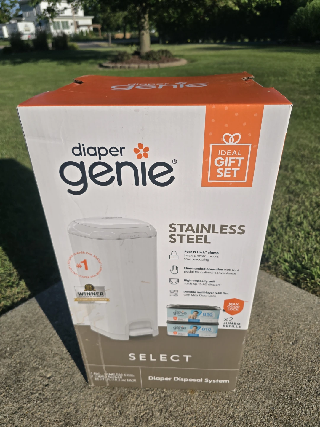 Diaper Genie SELECT Stainless Steel Diaper Pail
