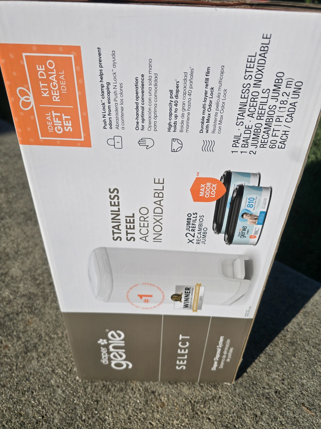 Diaper Genie SELECT Stainless Steel Diaper Pail - photo 2