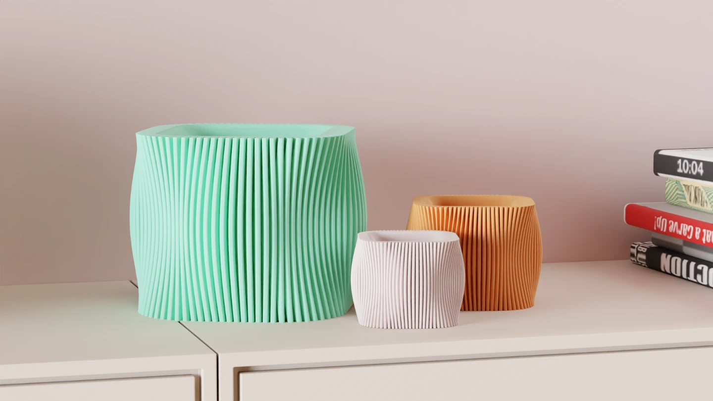 Wavy modern plant pot - photo 4