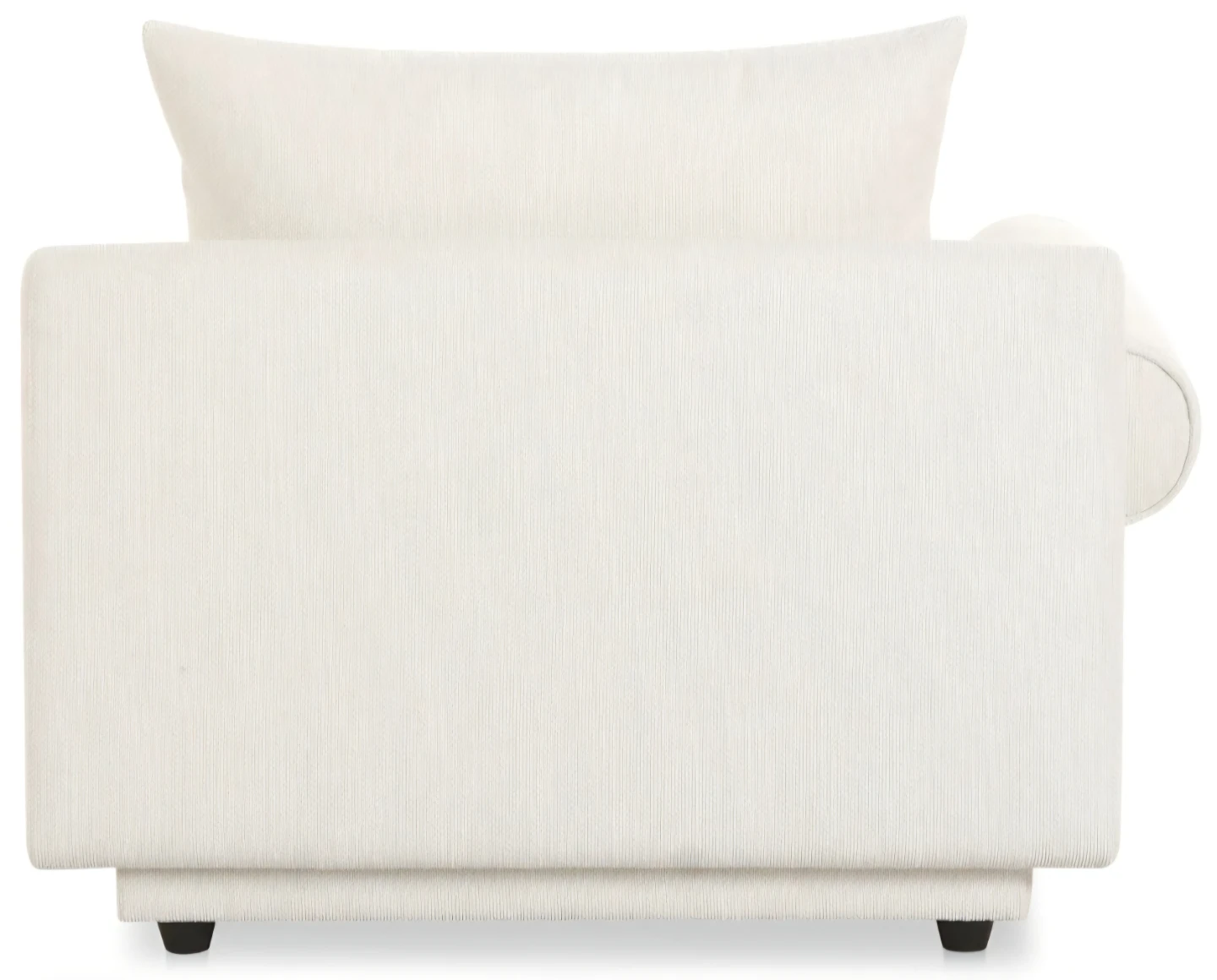Cream Upholstered Armchair with Bolster Pillow - photo 3