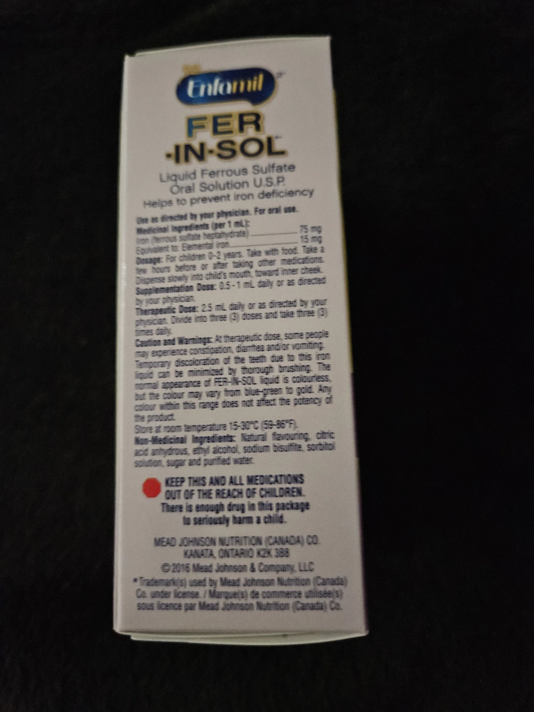 Enfamil Fer-In-Sol Oral Solution USP - photo 2