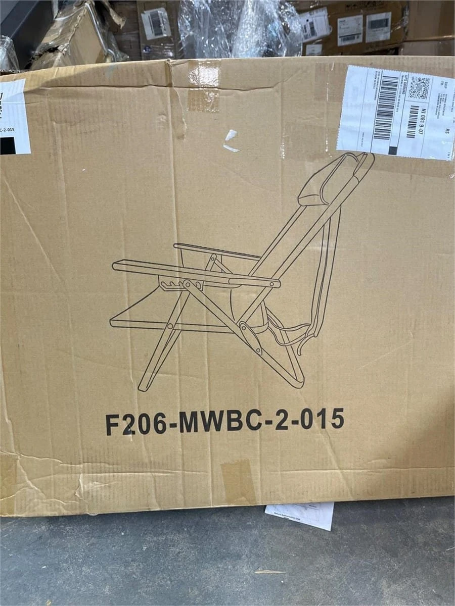 BN<>Blue Folding Beach Chair - 350 Lbs Capacity - photo 4