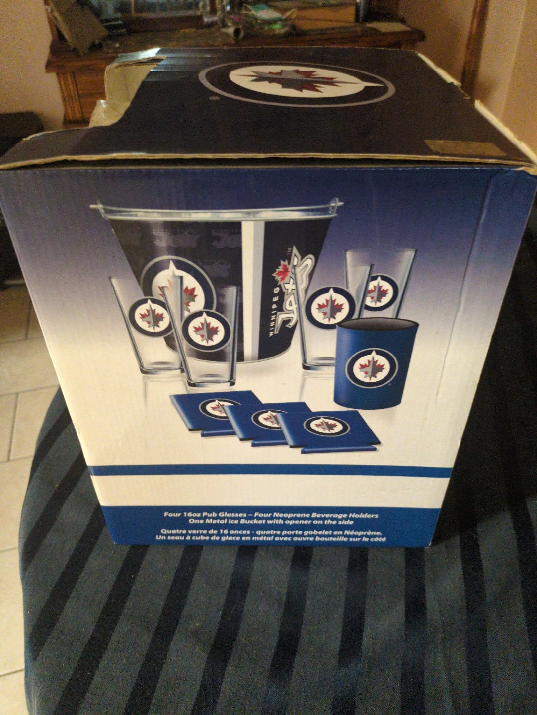 Winnipeg Jets NHL Ice Bucket Set with Glasses and Holders - photo 2
