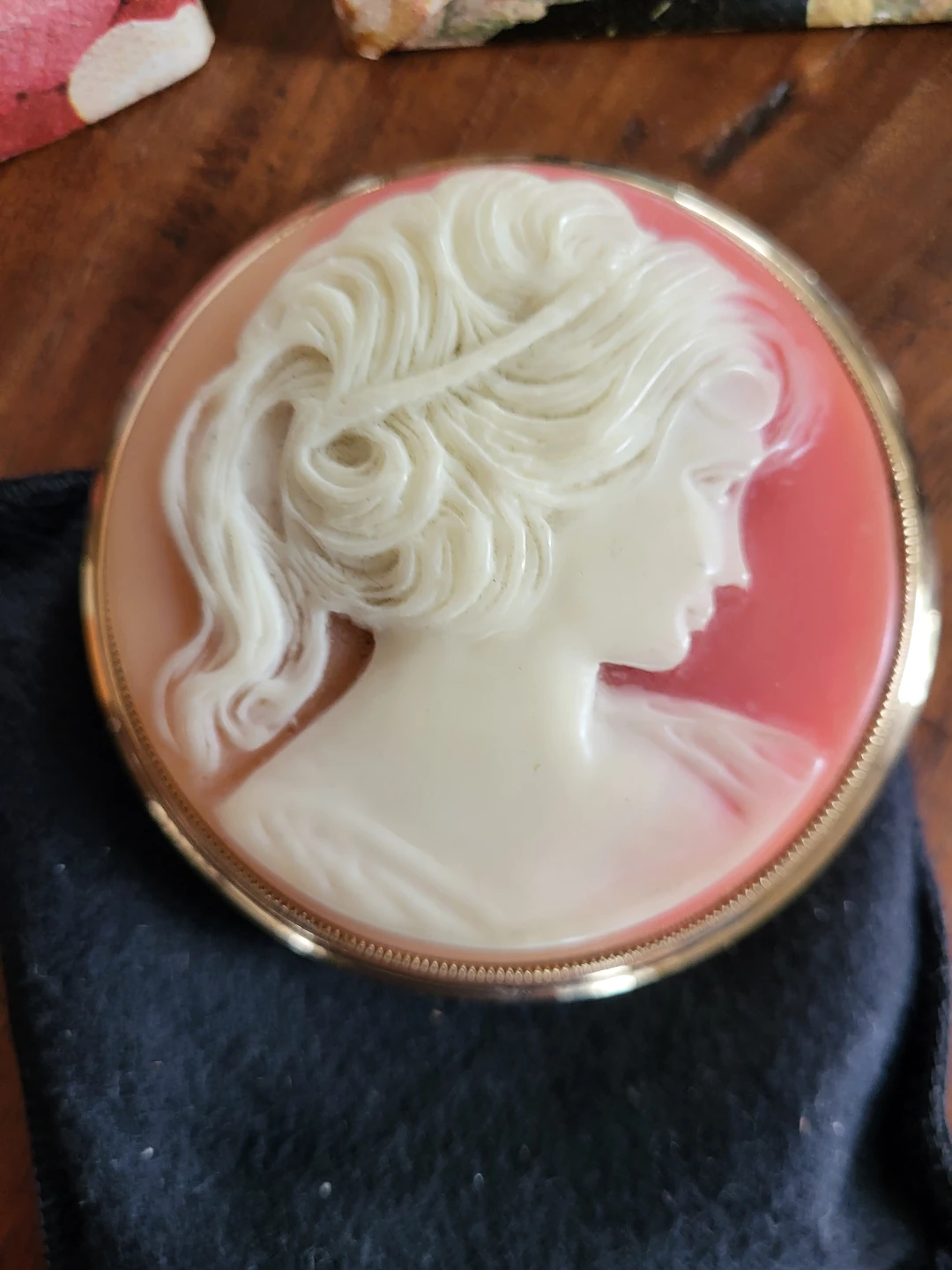 Rare Vintage 1950th Melissa Cameo Powder Box Compact - photo 2