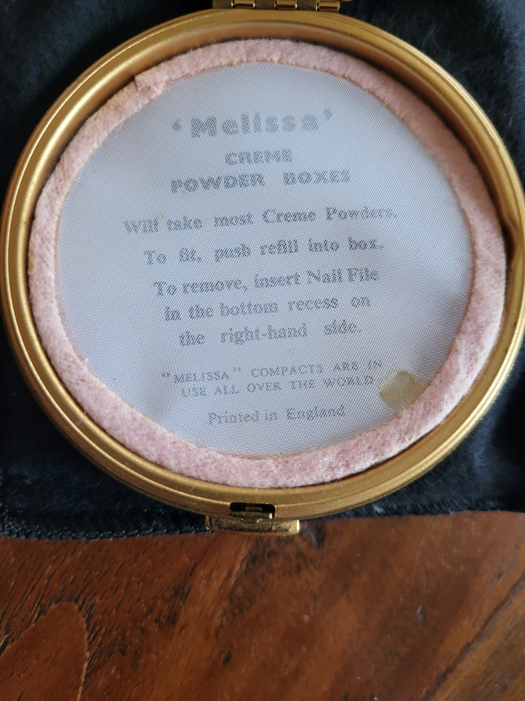 Rare Vintage 1950th Melissa Cameo Powder Box Compact - photo 4