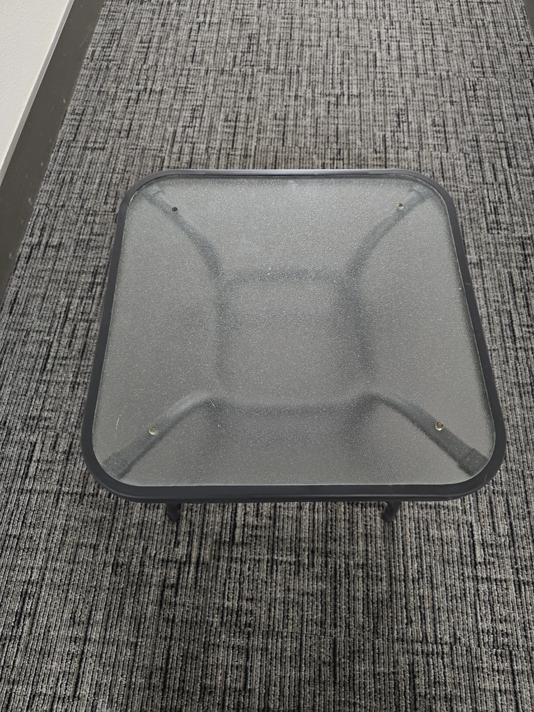 Square Glass Top Side Table - photo 2