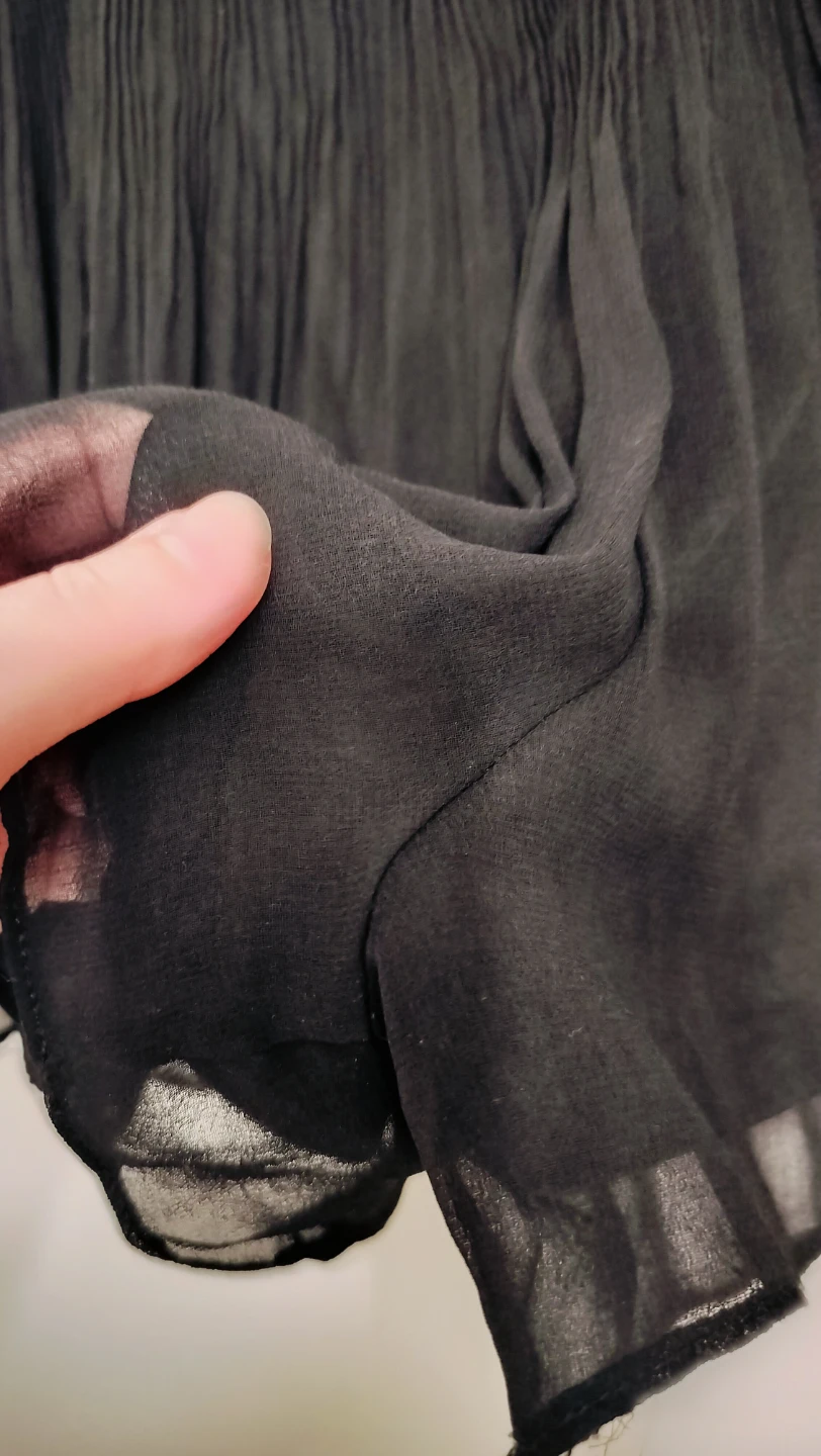 Bebe Butterfly black chiffon shorts - Size F - photo 2