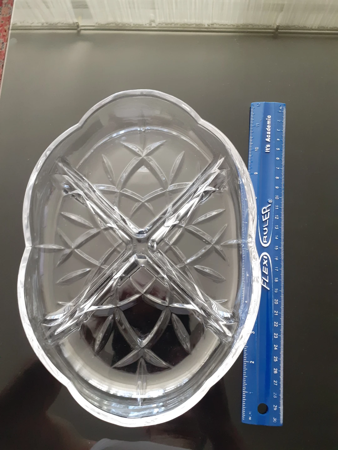 Glass Divided Serving Dish - photo 3