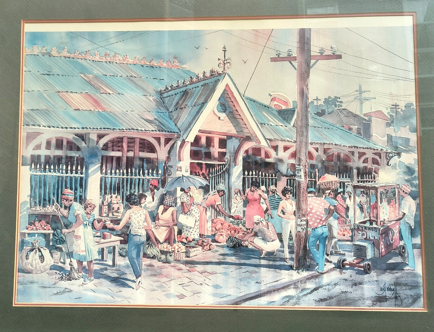 Herbie Rose Jamaican Market Scene Artwork - photo 3
