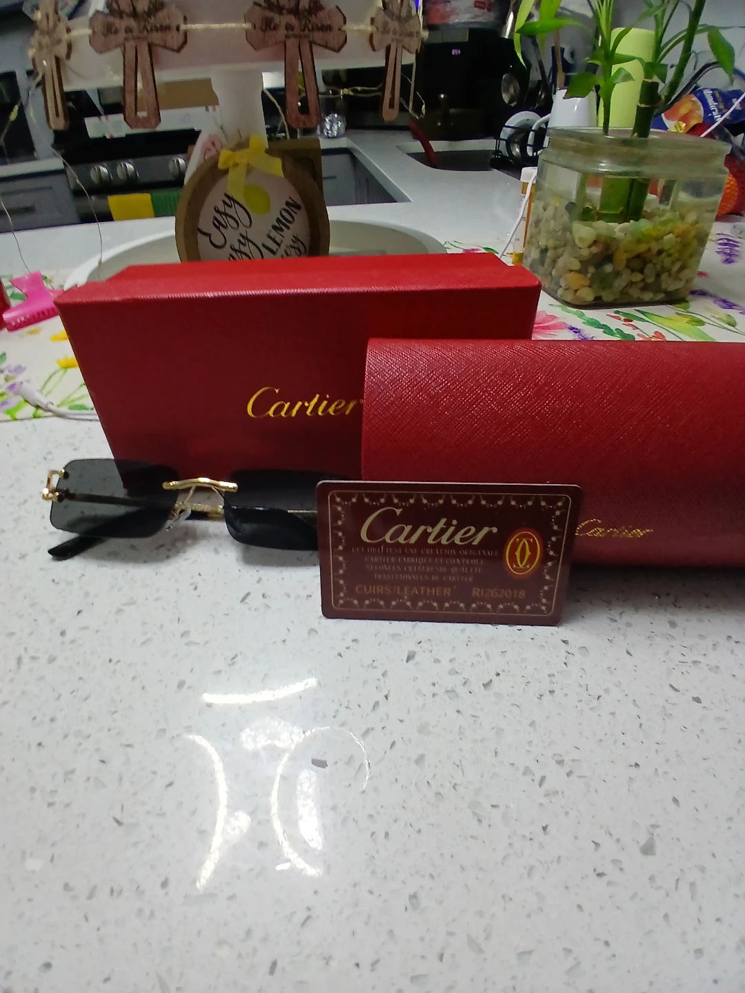 Cartier Rimless w/ Sunglasses Gold Frame. - photo 2