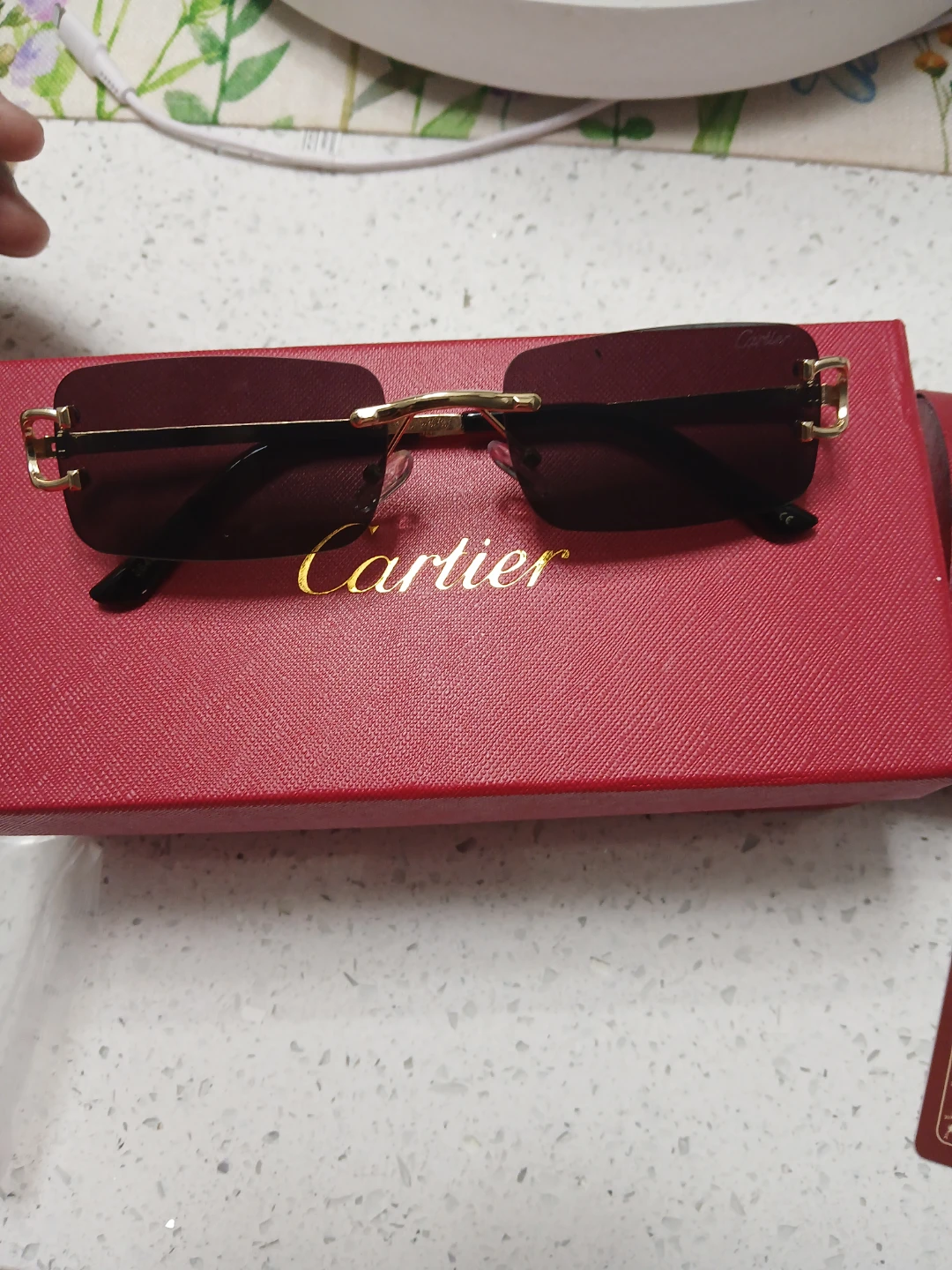 Cartier Rimless w/ Sunglasses Gold Frame. - photo 3